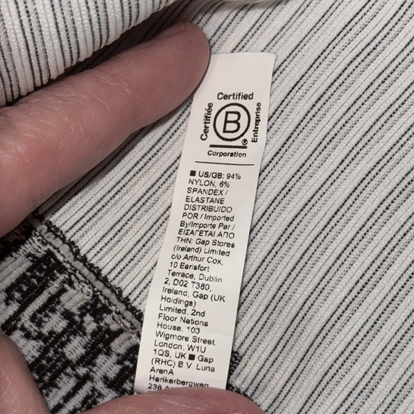 Athleta Flurry Elemental Black & White Tight Leggings Women’s Size M Medium - Picture 12 of 13